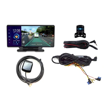 11-инчов автомобилен видеорекордер 4G ADAS Android с GPS-навигация, арматурното панел, камера HD 1080P с две лещи, видео, Wifi, Bluetooth