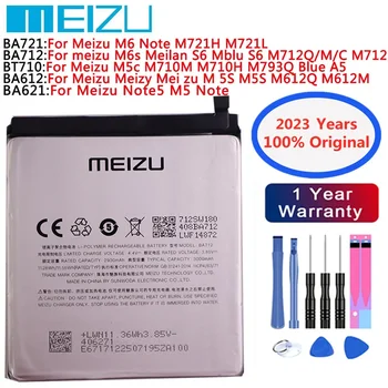 2023 Оригинална Батерия на Meizu BA721 BA712 BA612 BA621 BT710 За MEIZU M6 Note M6s Meilan S6 M5S Note5 M5 Note Meizu M5c + инструменти