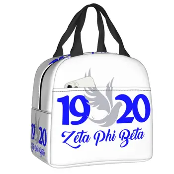 Zeta Phi Beta, Термоизолированная чанта за обяд, дамски Замяна кутия за обяд за работа, училище, съхранение на продукти, чанти за пикник