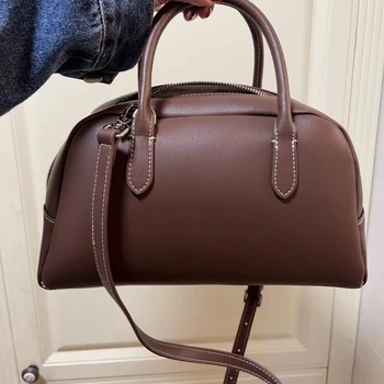 Дамски модни универсална чанта от естествена кожа с голям капацитет, чанта-тоут