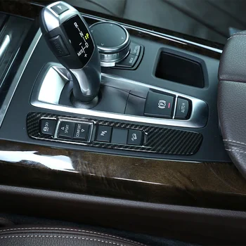 За BMW X5 F15 X6 F16 2014-2018 Бутон за Режима на Централната Конзола на Автомобила Рамка Капак Тапицерия ABS Модел От Въглеродни Влакна/Хромирани Авточасти