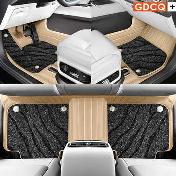 Кожени автомобилни постелки за поръчка на пълен комплект за Ford Ranger 2018 2019 2020 2021 2022, подложка за краката, Автоаксесоари