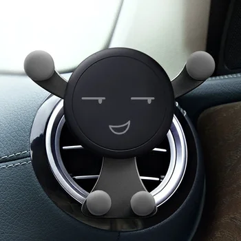 Кола за телефон Gravity, скоба за отдушник, за определяне на усмихнато лице, Поставка за мобилен телефон, GPS поддръжка за iPhone 12 Pro Max Samsung Xiaomi