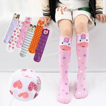 Нови Детски Чорапи За момичета, Модни Сладки Забавни Творчески Чорапи С Уши на Животни от Анимационен филм, 1 Чифт Чорапи, Детски Чорапогащи За Момичета от 3 до 12 години