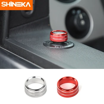 Превключвател за регулиране контрол на огледалото за обратно виждане на автомобила SHINEKA, подреден пръстен, изработени, шапка, аксесоари от алуминиева сплав за Ford Mustang 2009-2013