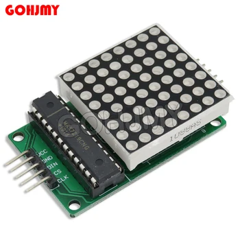 1 бр. Модул, микроконтролер, MAX7219 8 * 8 Точков матричен модул модул на дисплея MCU Led модул за управление дисплей за Arduino 5V Червен