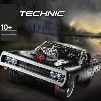 1168ШТ Техническа модел на състезателна кола Dodge Charger Строителни блокове 42111 Тухли Играчки от филма бързи и яростни Подарък за момчета и деца