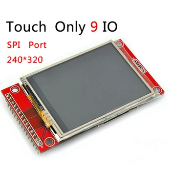 1БР 2,4-инчов Модул за Сериен порт 240x320 SPI TFT LCD Сензорен Екран 3,3 РАЗХОДИ Адаптер за SD ILI9341 е Съвместим С 5110