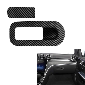 2 ЕЛЕМЕНТА ABS Въглеродни Влакна Вътрешна Украса Дръжки жабка За Съхранение на Mercedes Benz C Class W206 2021 2022