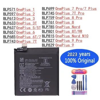 2023 Година 100% Оригинална Батерия за OnePlus 1 2 3 3T 5 5T 6 6T 7 Pro Plus 7Pro 7Plus 7T Pro 8 Pro 8 Nord 8T 9R Nord N10 9 Pro