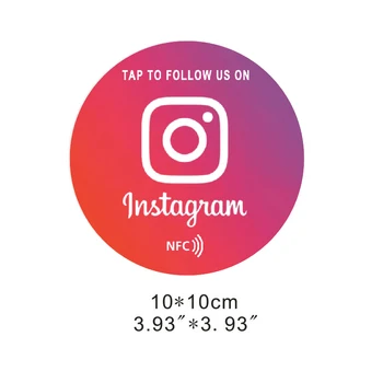 300шт NFC стикер Google Instagram с диаметър 10 см и 300шт стандартни карти NFC