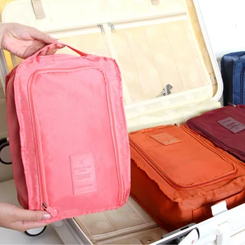 4 цвят Многофункционални Преносими Пътни чанти за съхранение на Тоалетни принадлежности, козметика чанти, Косметичка за грим, Органайзер, Пътна обувки, Чанти, Чанта за съхранение