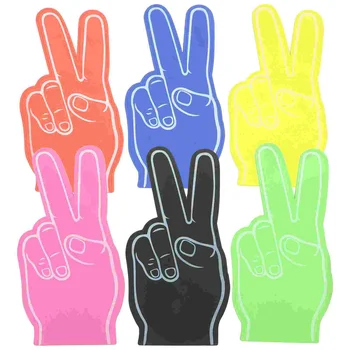 6шт Спортни Аплодисменти Полистирен ръце Футболни Сувенири за партита Новост Полистирен пръстите Подпори за спортно събитие