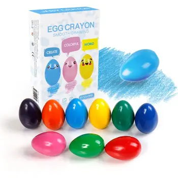 9 Цвята твърди моливи във формата на яйца, нетоксичен моющийся восък за рисуване, разработване на продукти за бродерия за по-малките деца