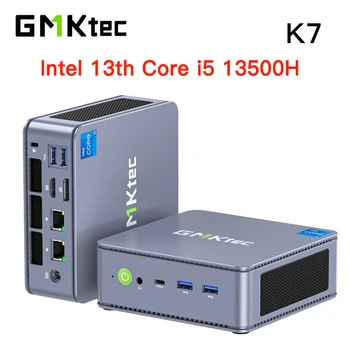 GMKtec K7 Intel Core i5 13500H Мини-КОМПЮТЪР на Windows 11 Pro DDR5 NVME PCIe SSD 2.5 G Lan WIFI6 BT5.2 Настолен Мини КОМПЮТЪР за геймъри