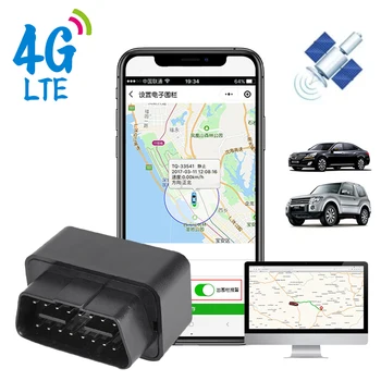 Авто 2G 4G OBD GPS Тракер анти-кражба Аларма Отслеживающее Устройство 12V-24V Безплатно приложение За IOS Andriod SMS Покана Geofence Локатор
