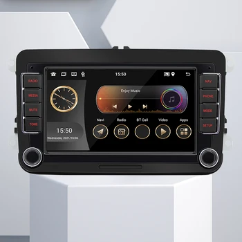 Безжична Carplay Android Auto Motor MP5 Плейър 7 Инчов Авто Радио приемник, съвместим с Bluetooth, Mirrorlink Преносим Кола Стерео HD WiFi за VW
