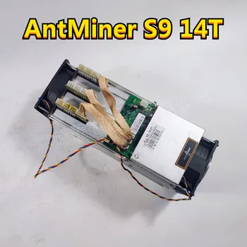 Безплатна доставка на Употребявани AntMiner S9 14T (БЕЗ ЗАХРАНВАНЕ) Биткоин Миньор Asic Миньор 16nm Бтк BCH Миньор Биткоин Майнинг Машина