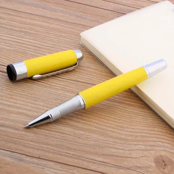 Висококачествени химикалки JinHao 250 Маркови жълто-Сребърни Мастило химикалки Канцеларски материали за офиса и училището на Нови