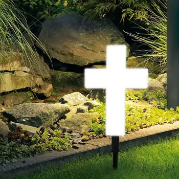 Външно осветление на градината пръстен със слънчевия кръст, led водоустойчива лампа за двигателя на гробището, слънчеви напречни светлини за градината, на балкона, на двора