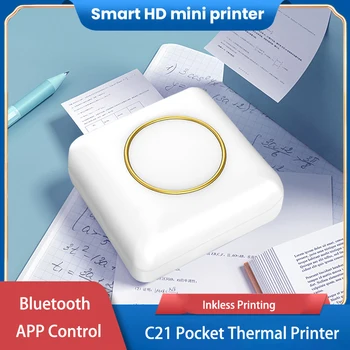 Джобен термопринтер С20 с управлението на приложение Bluetooth, безжичен принтер, бележки, етикети, принтери, фото-печат, печат без мастило