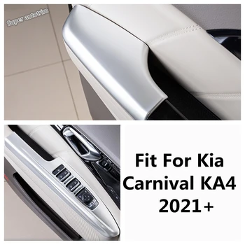 Дръжка Подлакътник Вътрешната Врата/Бутон Стеклоподъемника, Наслагване на Рамки За Kia Carnival KA4 2021-2023 ABS Аксесоари За Интериора