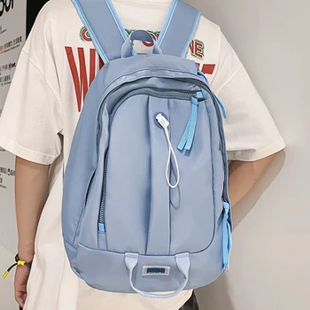 Жена раница 2023, однотонная ежедневна дамска чанта с множество джобове, висококачествен училище чанта за момичета и момчета