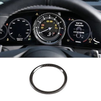 За Porsche 911 2019-2020, покритие на екрана брояч от сух карбон, Пръстен на арматурното табло, Рамка Оборотомер, Аксесоари