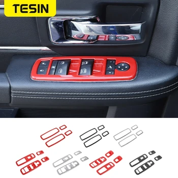 Корнизи за интериора TESIN за Dodge Ram 1500, бутон за включване стеклоподъемника кола, Декоративни панел за Dodge Ram 1500 2010-2017