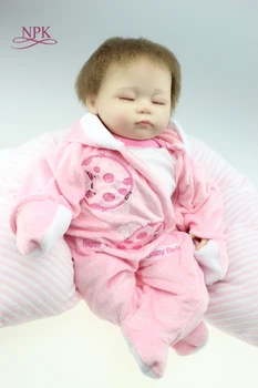 Кукла-реборн NPK с мека имитация на реално нежно докосване 18 инча реалистична кукла-реборн от мек силикон винил за новородени