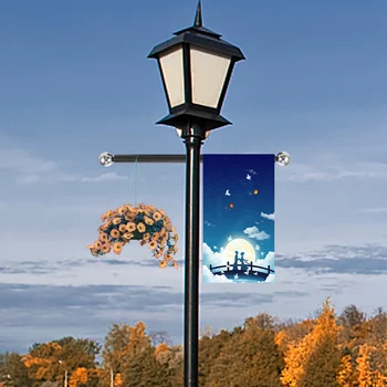 Лампата ключица Стълба Рамка Укрепване Дръжка за Подмяна на Светлината Полюс е Притежателя на Знамето Скоба Градински Аксесоар Алуминиева Сплав