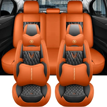 Луксозен Кожен калъф за столче за кола Jeep Compass Celta, Chery Tiggo 7 Pro, Audi a3 8v I30 Duster, Универсални Аксесоари за интериора