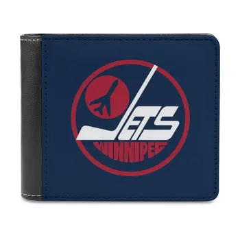 Меки мъжки портфейли с логото на Jets, Нови притежателите на кредитни карти за мъжки, дамски чанти, Мъжки портфейл с индивидуален дизайн чантата си Winnipeg