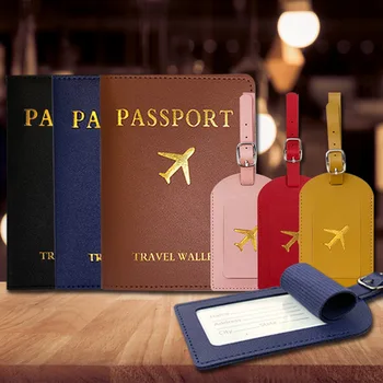 Многофункционална корици за паспорти Удобно съхранение на Предмети от първа необходимост за пътуване Име Адрес на Притежателя на багаж Кацане Аксесоари Елементи на етикета