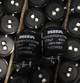 Нов електролитни кондензатори PEH536YDD3270M2 450V270UF 35X35 2P RIFA