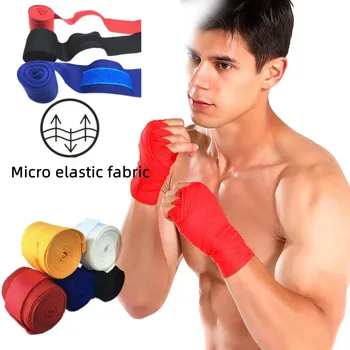 Памучен светът бокс Превръзка на китката Combat Protect Боксови Спортни Ръкавици за кикбоксинга Муай Тай, Спортни Ръкавици за състезания 2,5 м
