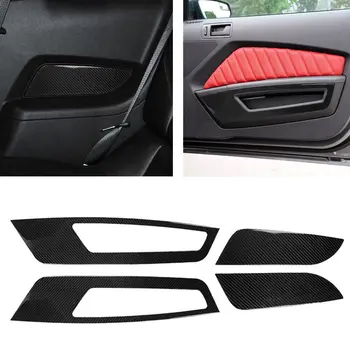 Покритие на предната и задната вътрешните панели на странична врата, изработени от въглеродни влакна, подходящи за Mustang 2009-2013