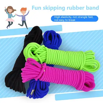 Полезна детска скачане на въже Преносима детска дъвка Ярки цветове Развлекателна скачане на въже за семейна сътрудничество за Развитие играчка
