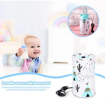 Преносим нагревател бебешки бутилки нагревател за зареждане USB детска бутилка с подово покритие за хранене изолиран чанта топлите грижи 