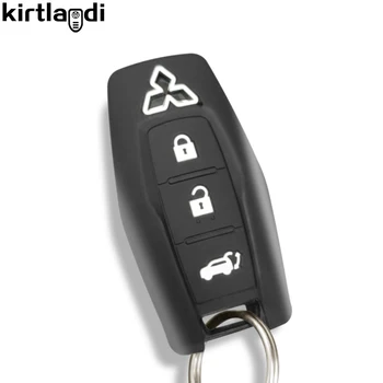 Силиконов калъф за ключове от кола с дистанционно управление с 3 бутона за Mitsubishi Outlander 2022 2023, Ключодържател, аксесоари за ключове