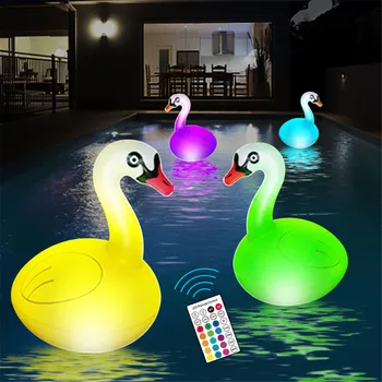Слънчев плаващ лебед балон Външен лампа за басейна Домашно парти Градински интериор