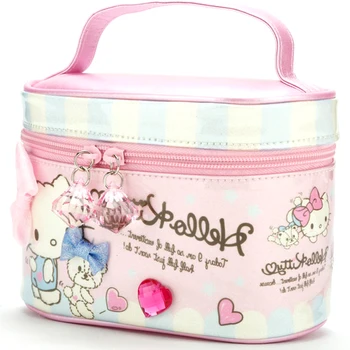 Чанта Hello Kitty, женствена чанта за тоалетни принадлежности, косметичка за момичета, кавайный подарък органайзер за грим, скъпа калъф за грим