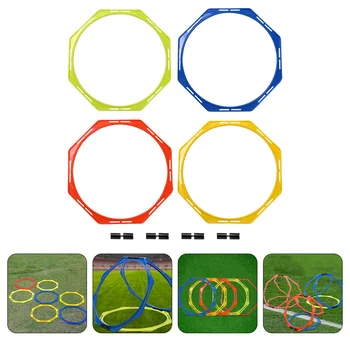 Шестоъгълник пръстени Футболен Тренировъчен кръг Баскетболни топки Футболни кръгове за упражнения за ловкост на открито